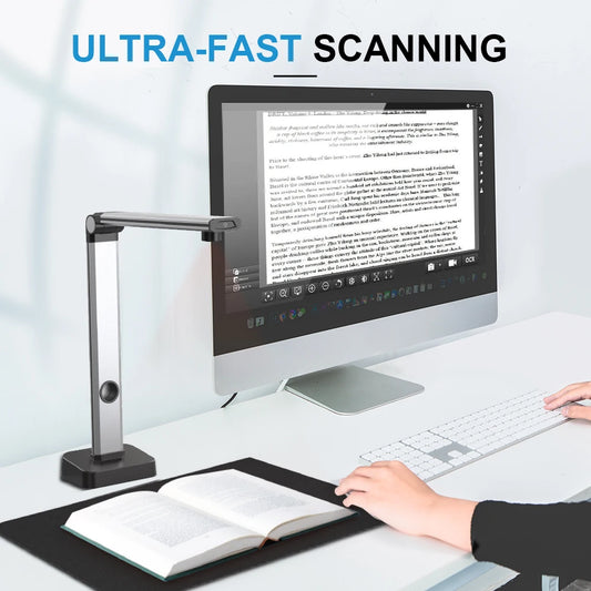 L14 14MP HD Book & Document Scanner, Capture Size A3, Multi-Language OCR, Pdf, for MAC and Window System, Home Office