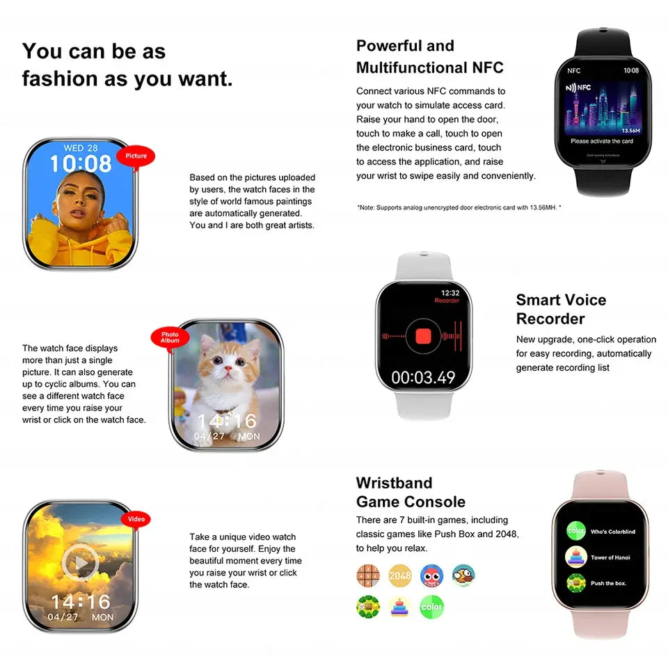 2025 New for Apple GPS Watch 10 Smart Watch Men HD AMOLED Memory Music 3D Surround Bluetooth Call Waterproof Smartwatch Woman